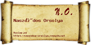 Naszádos Orsolya névjegykártya