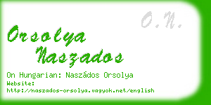 orsolya naszados business card